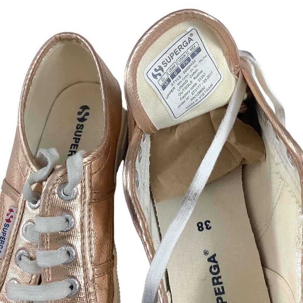 Superga Rose Gold Metallic Sneakers - Picture 3 of 7